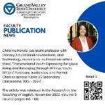 Faculty Presentation News: Christina Ponzio